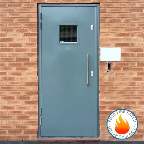 aluminum door fabrication|metal fire rated door.